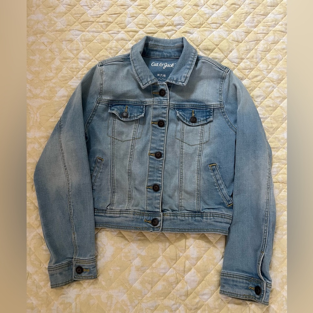 Girls Jean Jacket Cat & Jack (kids size) M 7/8 good condition